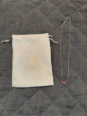Kendra Scott Silver Necklace with Dichroic Glass Stone